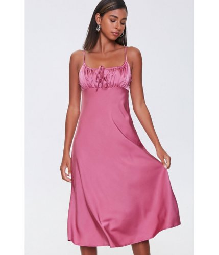 Imbracaminte femei forever21 ruched satin dress rose