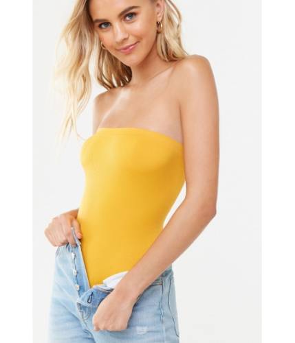 Imbracaminte femei forever21 seamless tube thong bodysuit yellow