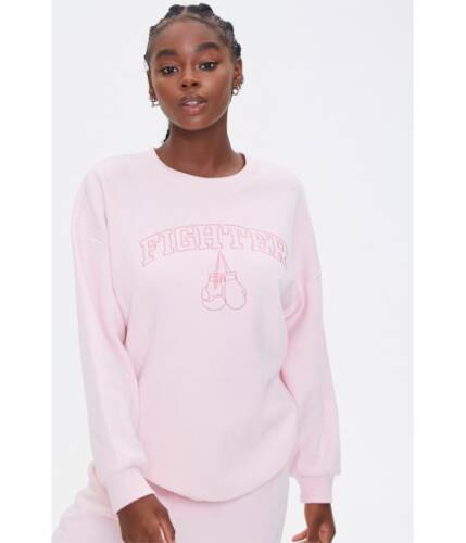 Imbracaminte femei forever21 stand up to cancer fighter pullover light pinkpink