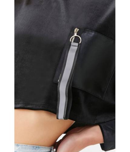 Imbracaminte femei Forever21 velvet satin pocket top black