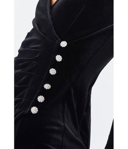 Imbracaminte femei forever21 velvet surplice mini dress black
