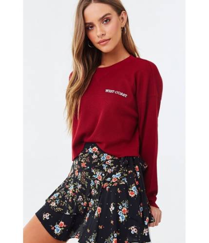 Imbracaminte femei forever21 west coast graphic thermal redwhite