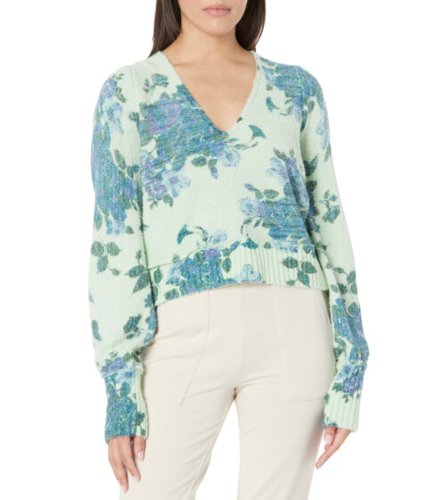 Imbracaminte femei free people bed of roses sweater pastel green combo