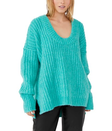 Imbracaminte femei free people blue bell v-neck sweater electric teal