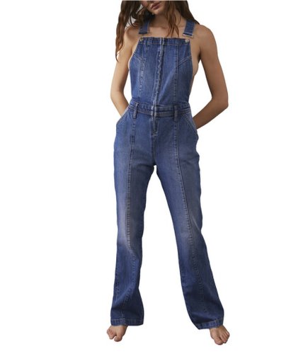 Imbracaminte femei free people camilla slim boot overalls rolling river