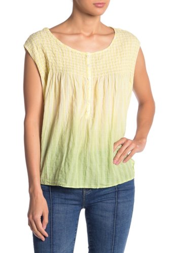 Imbracaminte femei free people little bit of something ombre blouse yellow