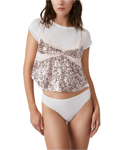 Imbracaminte femei free people right rhythm sequin cami champagne combo