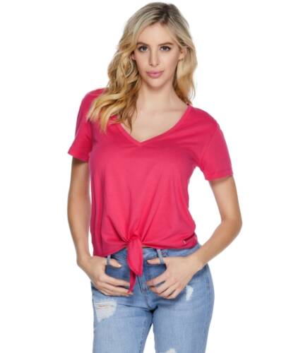 Imbracaminte femei guess brookie tie-front tee popping pink