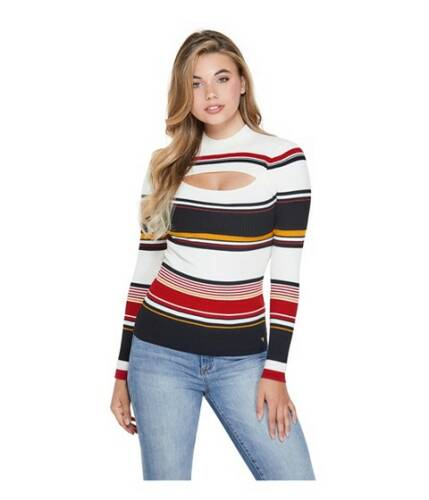Imbracaminte femei guess chandler stripe sweater warm white multi