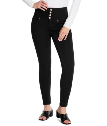 Imbracaminte femei guess dahn super-high rise corset skinny jeans black wash 30 inseam