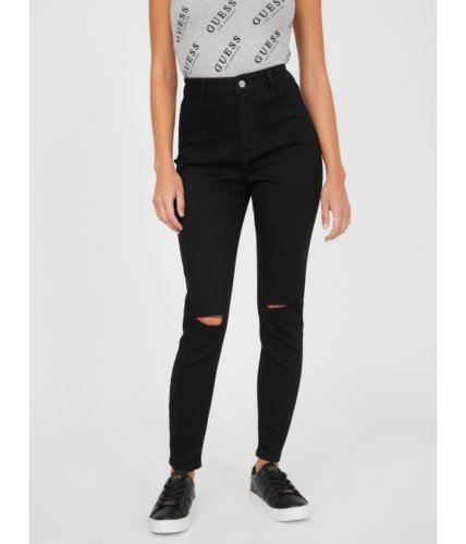 Imbracaminte femei guess justine distressed skinny jeans black wash