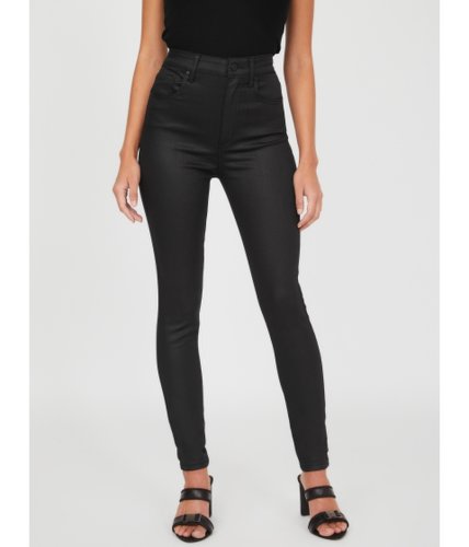 Imbracaminte femei guess leinah coated skinny jeans black coated