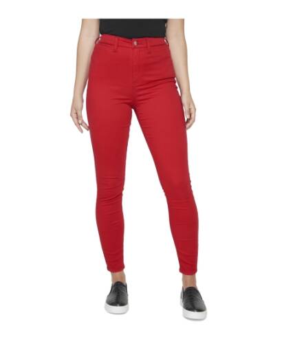 Imbracaminte femei guess vivienne ultra-high rise skinny jeans chili red