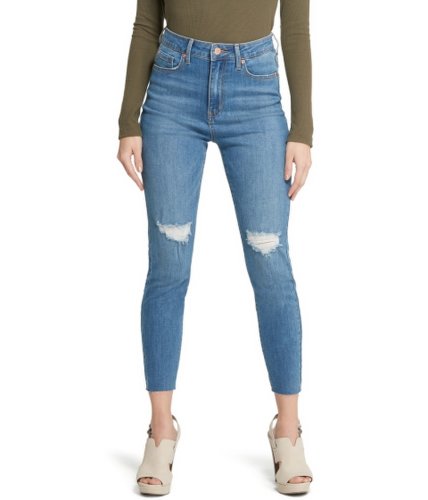 Imbracaminte femei guess zandra super-high rise cropped jeans medium destroyed