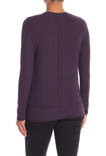 Imbracaminte femei h by bordeaux exposed seam v-neck sweater licorice