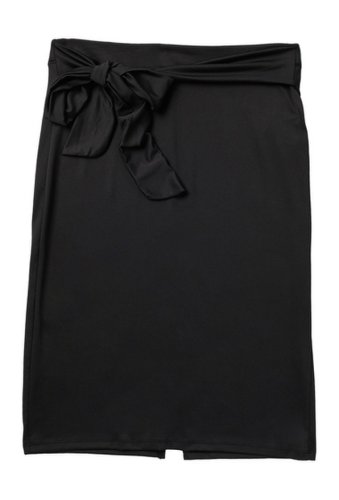 Imbracaminte femei halogen tie front pencil skirt regular petite black