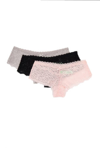 Imbracaminte femei honeydew intimates hipster lace panties - pack of 3 blkblushsilver
