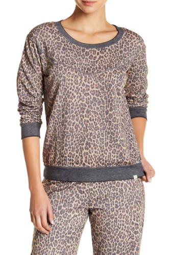 Imbracaminte femei honeydew intimates undrest raglan sweatshirt natleopard