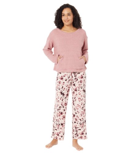 Imbracaminte femei hue animal fluffy chenille pajama set foxglove