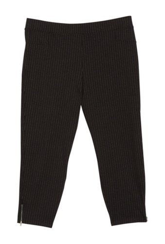 Imbracaminte femei hue classic pinstripe print pants plus size black