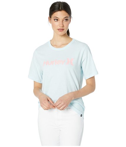 Imbracaminte femei hurley one and only solid perfect short sleeve crew topaz mist