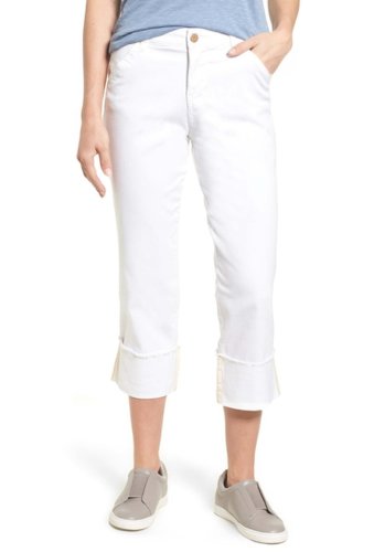 Imbracaminte femei jag jeans eden wide cuff crop jeans white