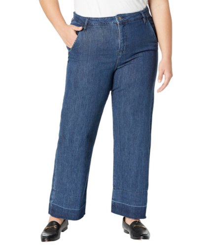 Imbracaminte femei jag jeans plus size sophia mid-rise wide leg jeans berry blue