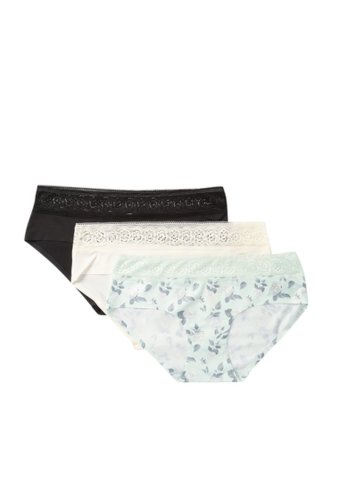 Imbracaminte femei jessica simpson mico lace trim hipster - pack of 3 hshd grnsld snw whtsld blck