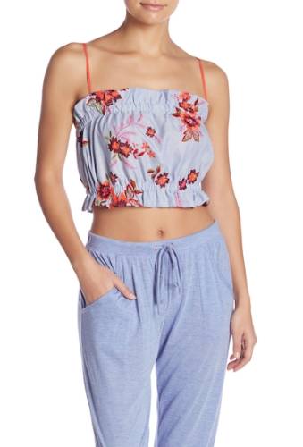 Imbracaminte femei josie striped floral embroidered crop top mlt