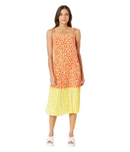 Imbracaminte femei juicy couture ditsy daisy print blocked pleated dress tigerlily ditsymorning sunshine