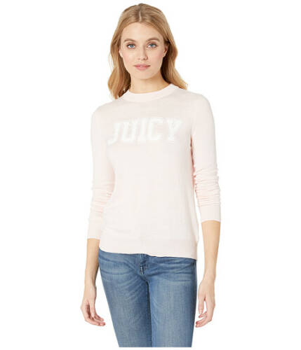 Imbracaminte femei juicy couture flocked logo sweater rose quartz