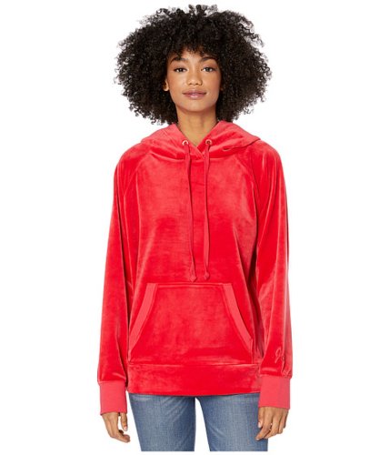 Imbracaminte femei juicy couture track luxe velour hooded pullover cherry pop