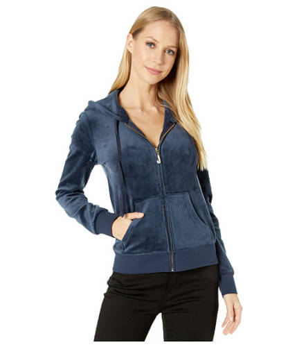 Imbracaminte femei juicy couture track luxe velour robertson jacket w charm pull regal