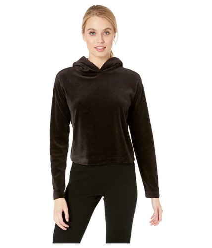 Imbracaminte femei juicy couture velour hooded pullover pitch black
