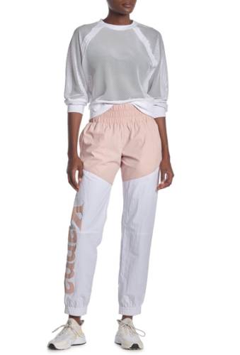 Imbracaminte femei kappa active authentic bordos colorblock logo pants pink-white 900