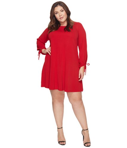 Imbracaminte femei karen kane plus plus size tie sleeve swing dress red