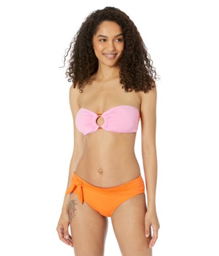 Imbracaminte femei kate spade new york color-block ring bandeau bikini top surf pink