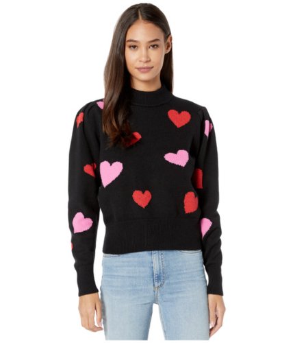 Imbracaminte femei kate spade new york hearts mock neck sweater black