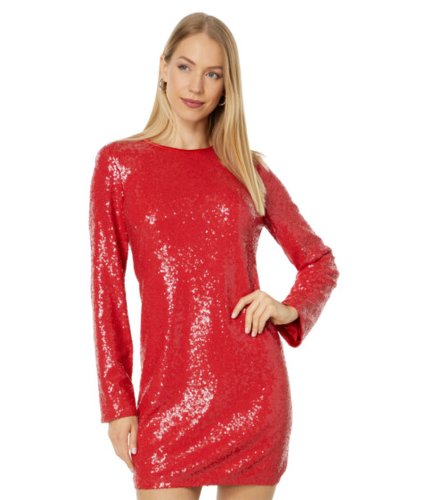 Imbracaminte femei kate spade new york solid sequin shift dress engine red