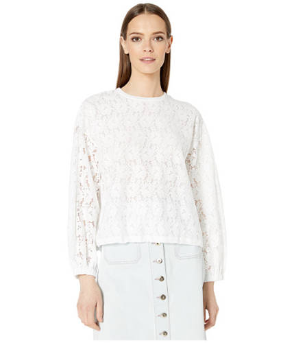 Imbracaminte femei kate spade new york textured lace pullover fresh white