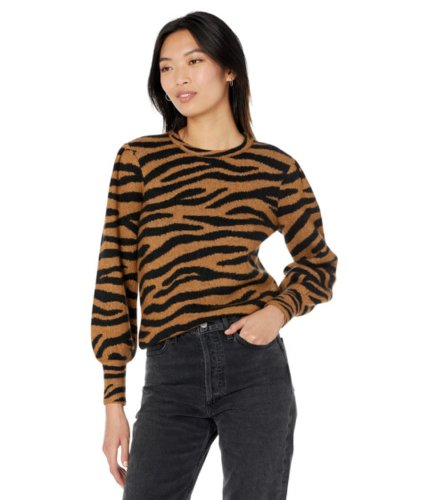 Imbracaminte femei kate spade new york tiger stripes dream sweater light chestnut