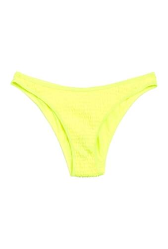 Imbracaminte femei kendall and kylie henley smocked bikini bottom neon yellow