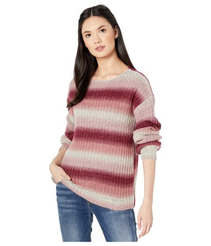 Imbracaminte femei kensie fuzzy sweater knit ombre sweater ks0k5938 bordeaux combo