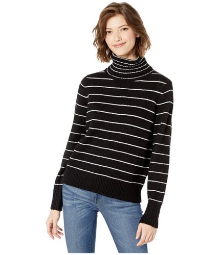 Imbracaminte femei kensie soft fuzzy knit striped sweater ksdk5957 black combo
