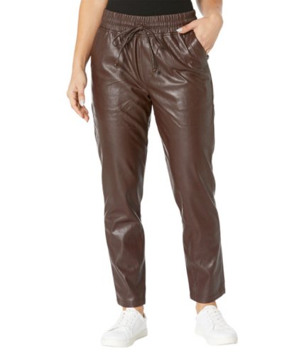 Imbracaminte femei kut from the kloth alanna -faux leather drawstring pants chocolate