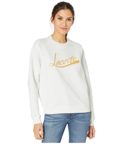 Imbracaminte femei lacoste long sleeve quotlacostequot graphic sweatshirt flourtaffy
