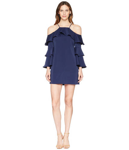Imbracaminte femei laundry by shelli segal cold shoulder dress with tiered sleeves midnight