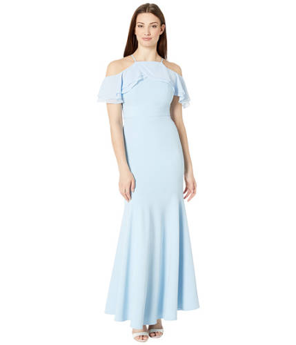 Imbracaminte femei laundry by shelli segal long chiffon gown powder blue