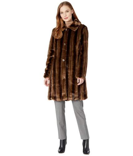 Imbracaminte femei lauren ralph lauren faux mink coat brown