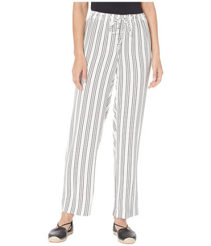 Imbracaminte femei lauren ralph lauren lightweight striped straight pants silk whitepolo black